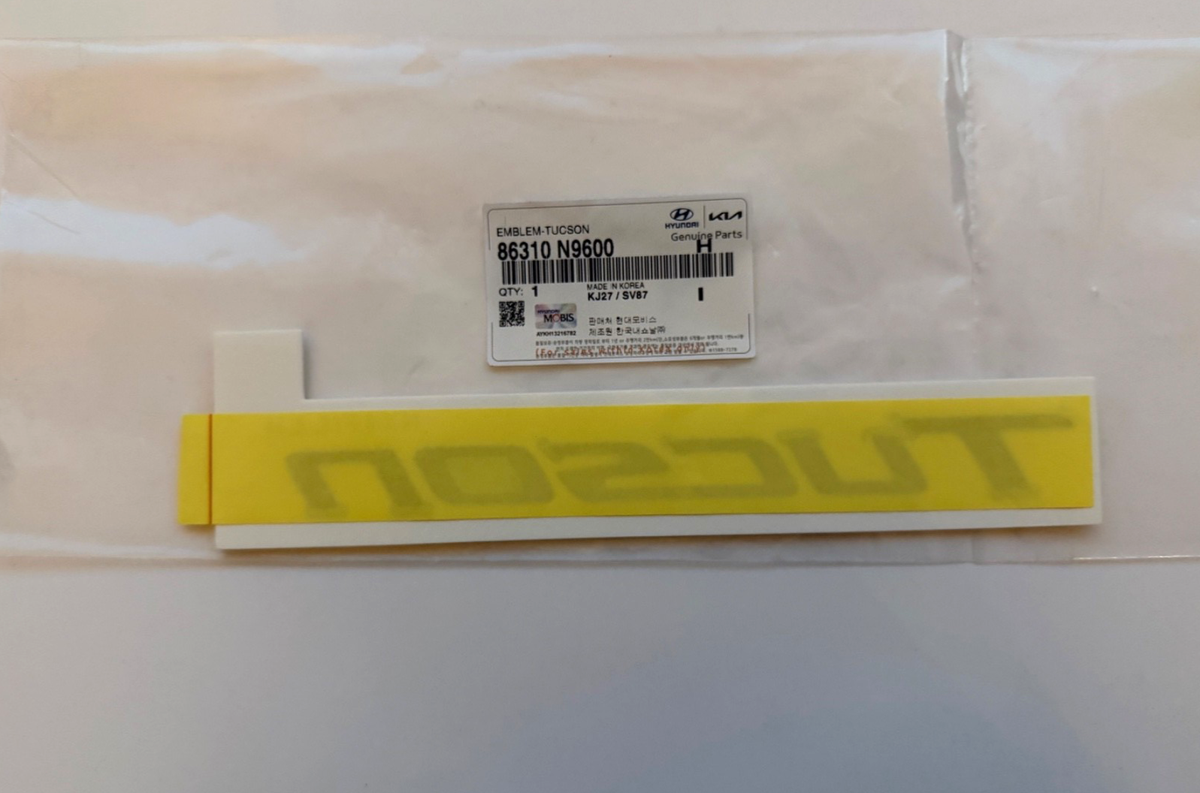 Genuine OEM Matte Black TUCSON Emblem 86310-N9600 for 2021+