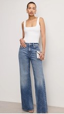 Good American Good Ease Relaxed Wide Leg Jeans -NWT / 249.00 Size 2, INDIGO