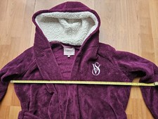Victoria s Secret Robe Luxury Logo Pockets Super Soft Beautiful Burgundy Large