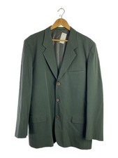Issey Miyake 90s Wool Tailored Jacket XL Green Vintage EK AFA