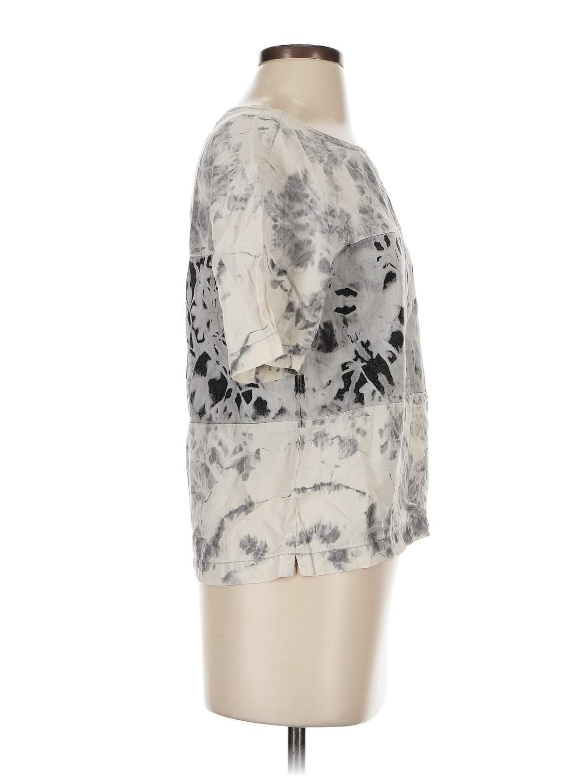 CALVIN KLEIN JEANS Women Silver Short Sleeve T-Shirt XS thumbnail 3