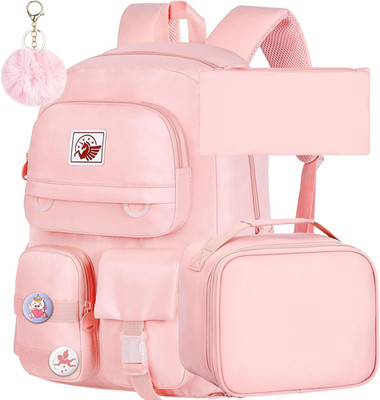 3PCS Laptop Backpack for Girls, Women College School Bookbag, 15.6'' Cute Aesthet