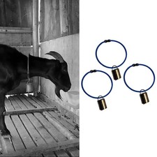 Set di 3 Campanelli per Pecore con Collari per Animali Da Fattoria