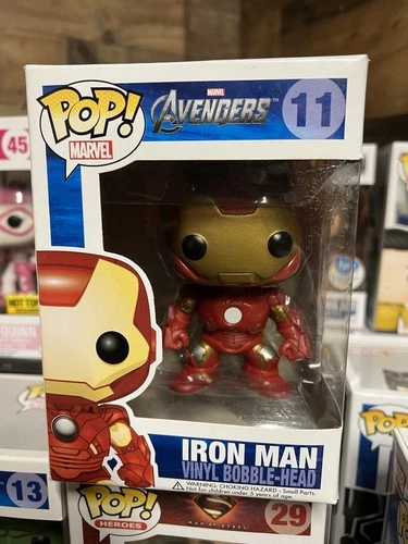 Funko POP!  Marvel #11 Iron Man, Authentic, OG, With Hanger!!