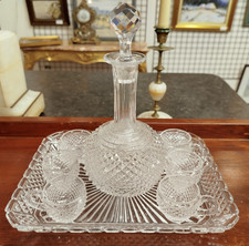 SERVICE a LIQUEUR BACCARAT Cristal Pointe de Diamant Art Table 18VitA 05/03