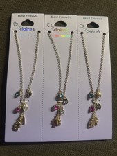 Claire  s Girl  s Three Piece BFF Heart Necklace Set. NWT.