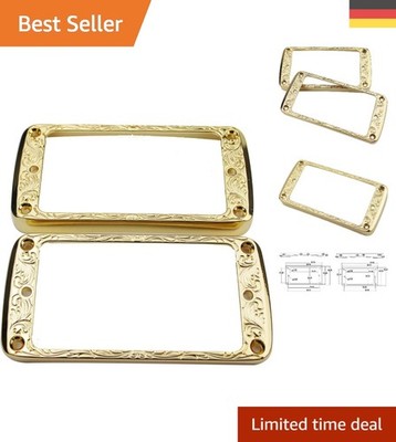 Humbucker Pickup Montagering Set, Gold, für E-Gitarre mit Metallrahmen, 2 Teile