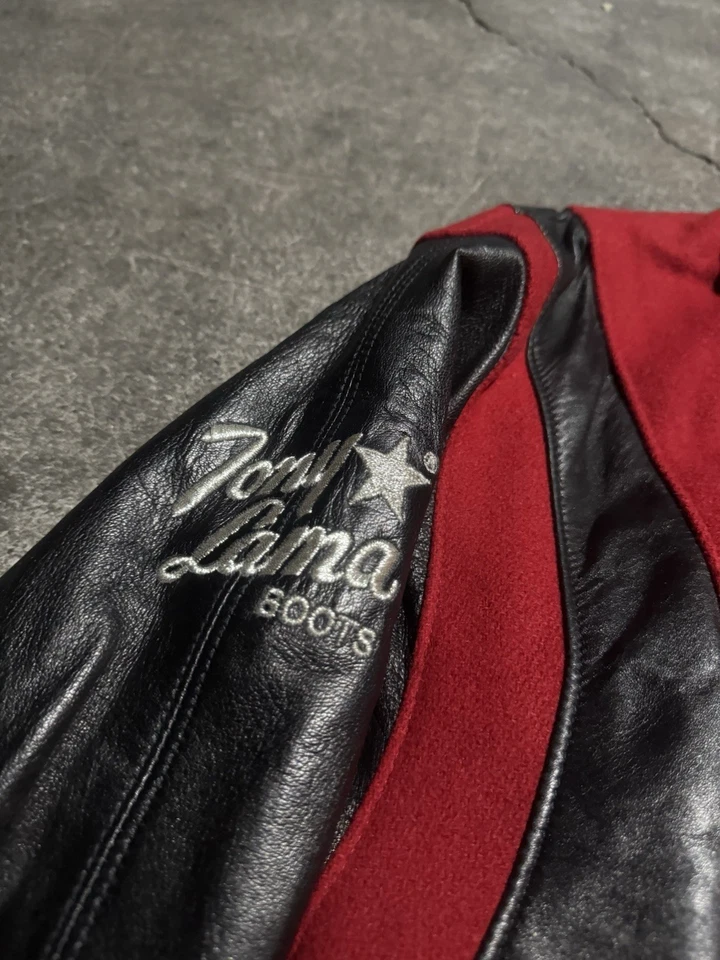 Chaqueta Bomber Vintage Bud Light Cup PBR Bull Cuero Hombre’s Grande Western Foto 4 de 4