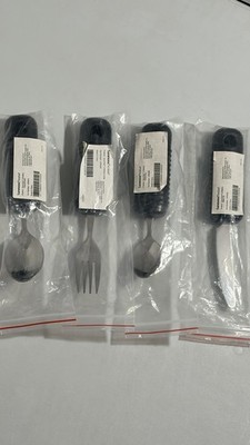 4 Pc Sammons Preston Sure Grip Handle Aid Utensil Knife Fork Teaspoon Tablespoon