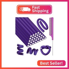 Syhood 30 Pcs 7'' Flexible Curling Rods Twist Foam Hair Rollers Soft Foam No Hea
