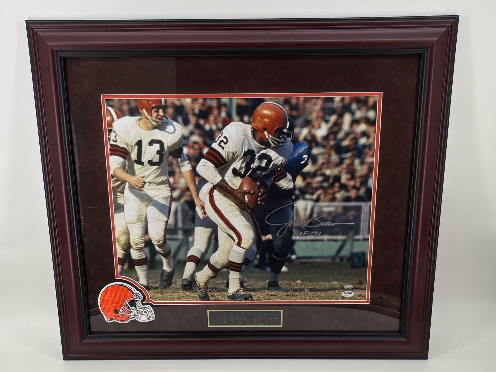 Jim Brown Autographed Signed Cleveland Browns 16x20 Photo - Framed 