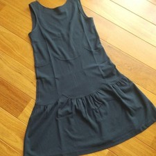 RED VALENTINO Tiered Sleeveless Dress Women Size S Navy Genuine