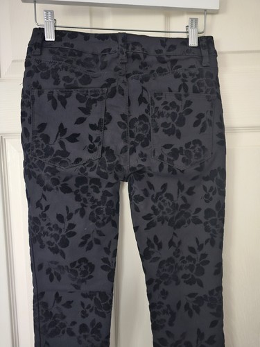 Phase Eight Flocked Jeans Black Size 8 Rose Flocked Skinny New With Tags Rrp £79 - Picture 8 of 10