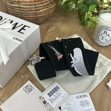 LOEWE x Suna Fujita Whale Embroidered Anagram Jacquard Shoulder Strap with Box