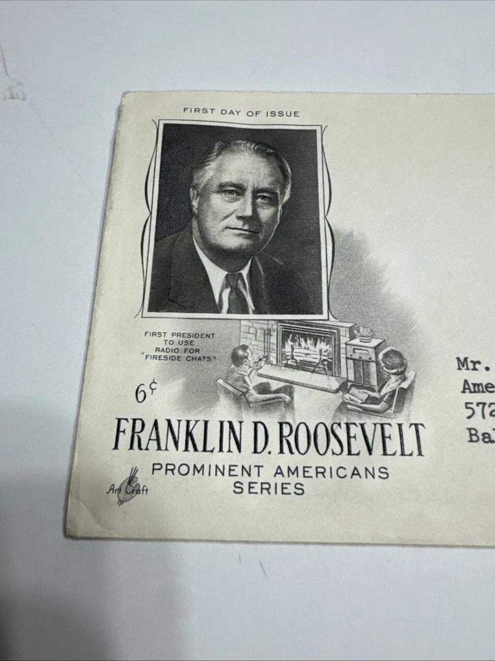 Franklin D. Roosevelt FDR First Day Issue Stamp w/Envelope 1966 - Image 3 of 4