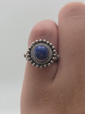 Vintage sterling Silver LAPIS LAZULI Ring Size 6.5