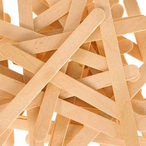 Craft County - 1000 Natural Wood Popsicle Craft Sticks 4 1/2 Inch Long - Picture 4 of 4