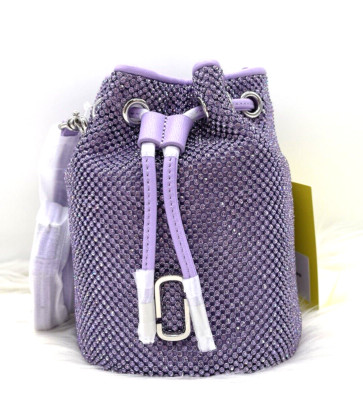 AUTH NWT Marc Jacobs The Mini Rhinestone J Marc Top Handle Bucket-Wisteria