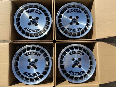 4x new Retro Wheels RONAL R10 Turbo 7x15 4x100 ET:37 VW Golf 2 3 Jetta - USA - Bild 1 von 4