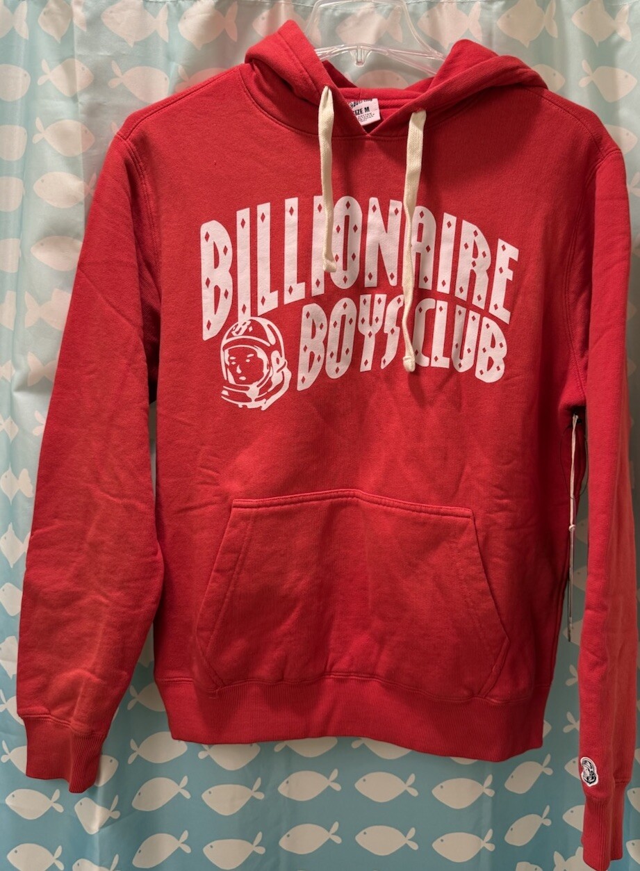 Billionaire Boys Club BBC Men’s Vintage Arch Hoodie Lollipop Red Medium M NWT