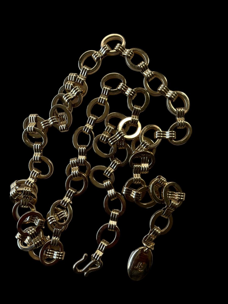 Beautiful Liz Claiborne Gold Tone Oval Chain Link Belt  display picture 1