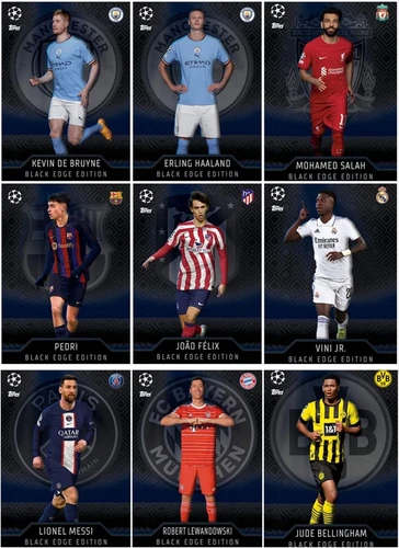 Black Edge Edition Match Attax 22-23 Full set of 9 cards messi haaland limited