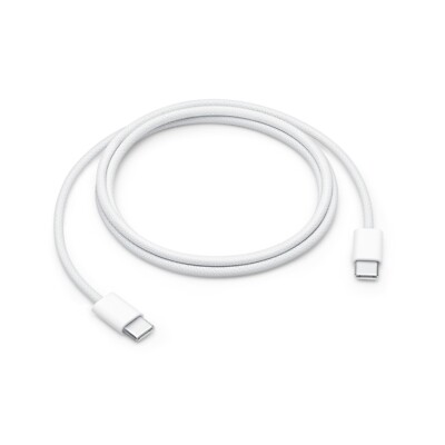 Original Apple USB-C auf USB-C Gewebtes Ladekabel (1m) - 1 Meter - Weiß