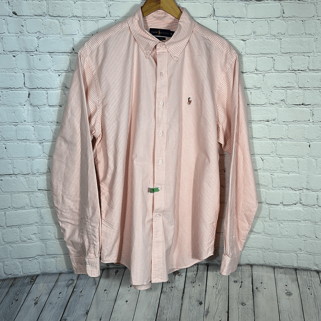 Camicia Ralph Lauren uomo colore carne pony vestibilità classica arancione camicia abbottonata x