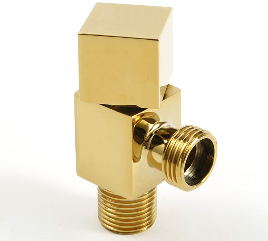 Luxury Brass Gold Finish G1/2"Shut Off Valve For Bathroom Toilet Bidet