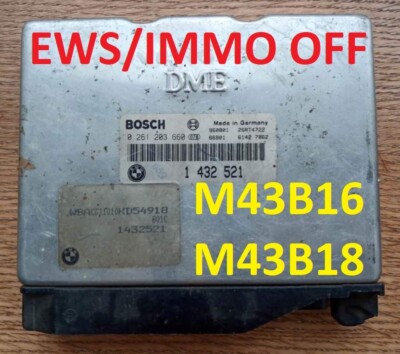 BMW M43 ecu with EWS DELETE immo off Bosch M1.7.3 BMS43 0261203660 0261203447
