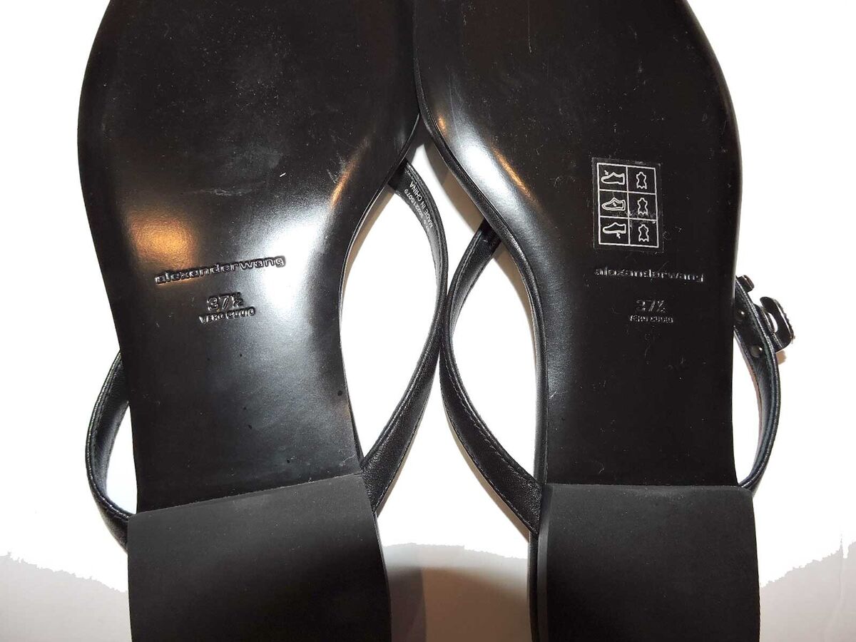 Alexander Wang Ivy Sandals Rhinestone Logo Thongs Black Alexander Wang Ivy Sandals Rhinestone Logo Thongs Black