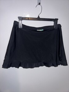 Radio Fiji Girls Black Ruffle Hem Swim Skirt Size 18.5 Plus Swimwear Bottom