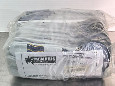 (12-Pairs) MCR Safety MEMPHIS 1900 XL Bull's Eye Leather Palm Gunn Work Gloves