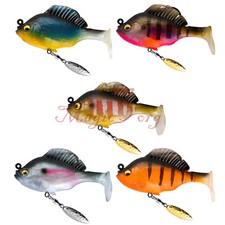 Jigs Head Fishing Soft Plastic Lure Hook Bait Paddle Tail Swimbaits Bass Trout