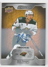 HOCKEY CARD NHL 23-24 ENGRAINED NICK SWANEY AUTO OAK ROOKIE MINNESOTA WILD #128