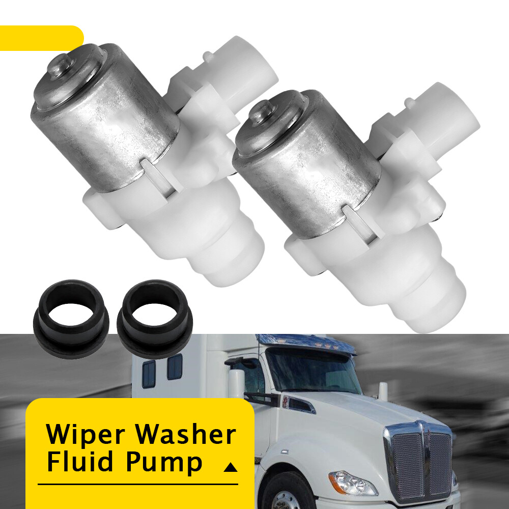 2pc Windshield Wiper Washer Fluid Pump Compatible with Kenworth T680 T880 Peterbilt 104307 M