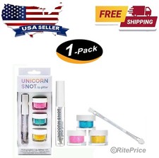Unicorn Snot Hi Def Glitter Kit, Lip Gloss, Eyeshadow, Primer  3 Color 1 Pack 