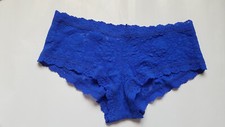 NWOT Hanky Panky Signature Lace Boyshorts Panties, Blue, Size S