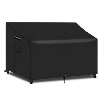 PATIO PLUS 2-Sitzer Gartenbank Abdeckung 134x66x63/89cm,2-Sitzer, 600d schwarz 