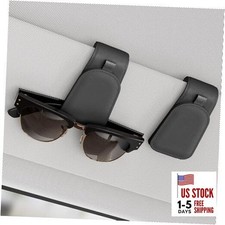 Sotfamily Sunglass Holder for Car Visor, Suede Cloth Magnetic Sunglass Black