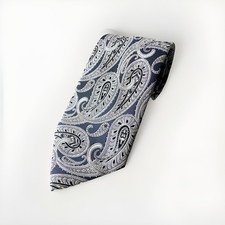 Jos. A. Bank Jacquard Design Paisley Pattern Silk Neck Tie Hand Made 59.5 x 3.25