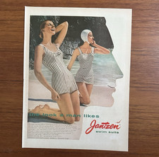 1957 Jantzen Swimsuits Ad The Look a Man Likes