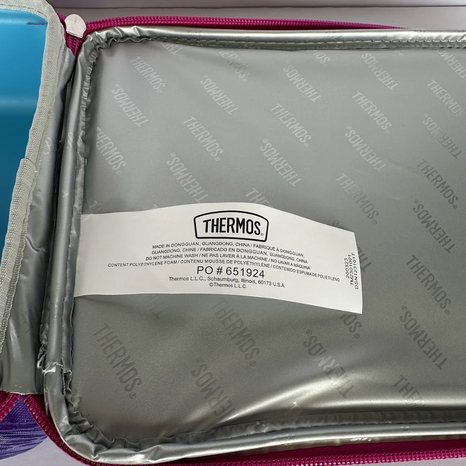 Kit de almuerzo con aislamiento vertical de novedad termo púrpura/rosa Foto 3 de 4