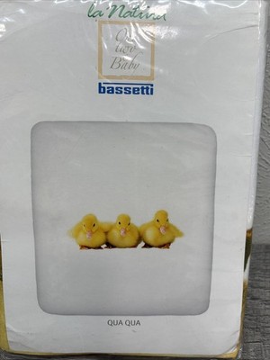 Bassetti Double Fitted Sheet 175x200 Quaqua Yellow Ducks