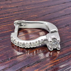SINGLE ESTATE SOLID 14K WHITE GOLD NATURAL DIAMOND LEVERBACK EARRING #7985 — photo 1