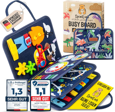 Montessori Busy Board 3 Jahre - Interaktives Activity Board Spielzeug Für Kleink