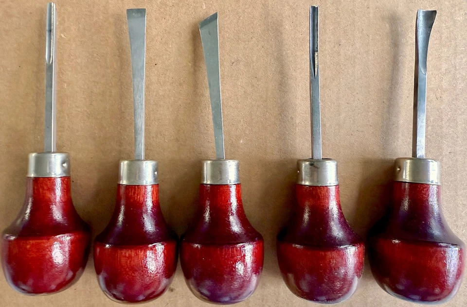 Juego de talla de madera tallada en madera bloque de linóleo UJ Ramelson de 5 piezas, 3 brayers para grabado Foto 3 de 4