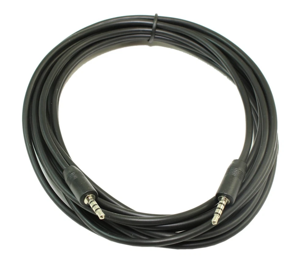 12ft 2.5mm SLIM TRRS (4 conductor) Male to Male Audio Cable - Image 2 of 2