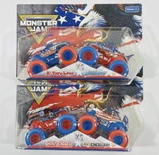 Monster Jam Stars And Stripes JCB Digatron Grave Digger Megalodon El Toro Loco