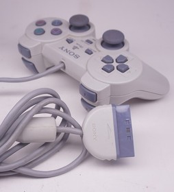 Light Gray Sony PSOne PS1 Official Playstation OEM Controller Original - Tested